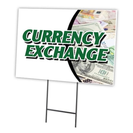 Signmission Currency Exchange Yard Sign & Stake outdoor plastic coroplast window, C-1824 Currency Exchange C-1824 Currency Exchange